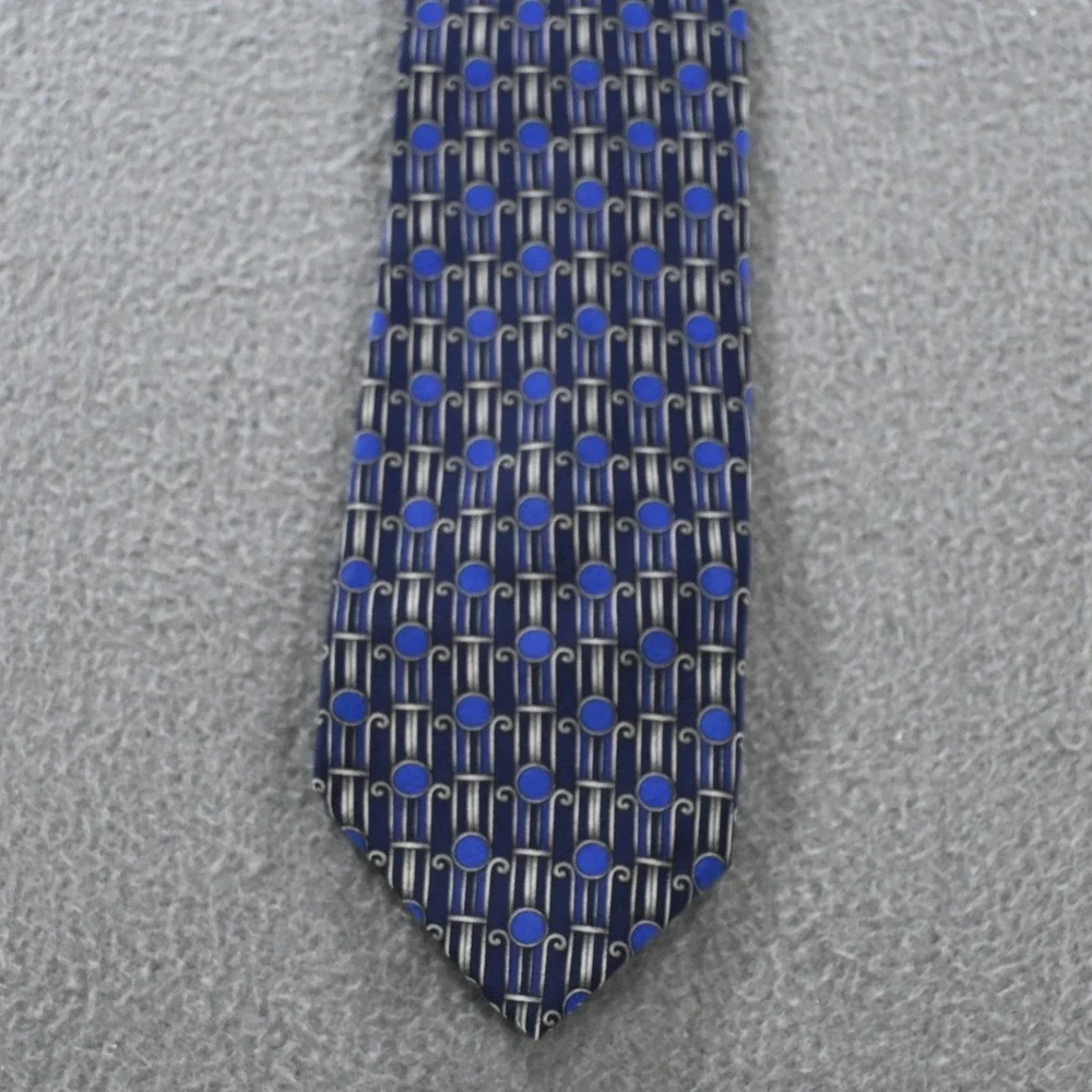 Stonehenge Mens Cocktail Collection Tequila Silk Necktie OS Blue Vintage 90s
